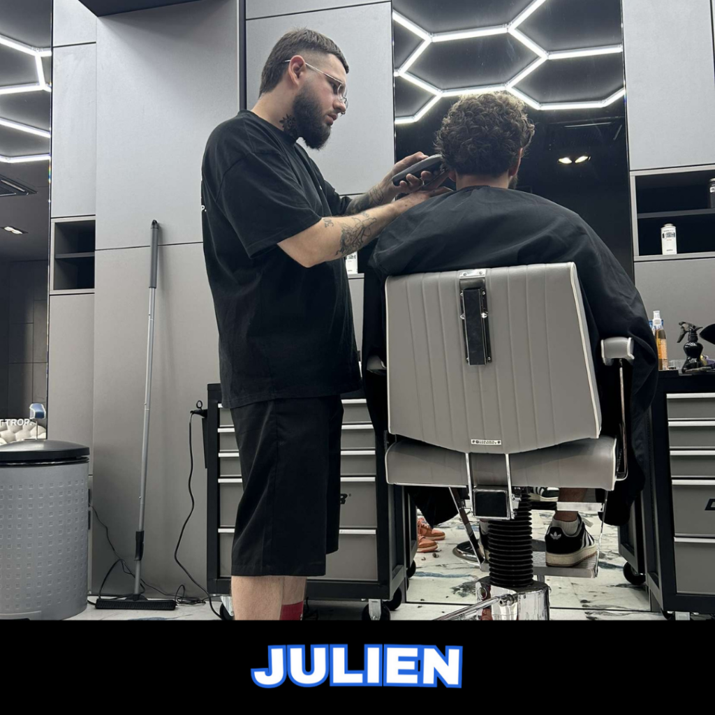 julien barber team designer haircut